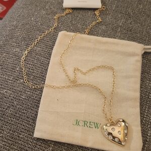 Jcrew puffy heart necklace